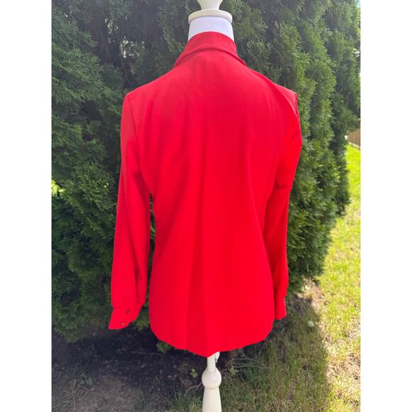 Vintage Terry of Chicago Red Blouse Size Small - Picture 5 of 7